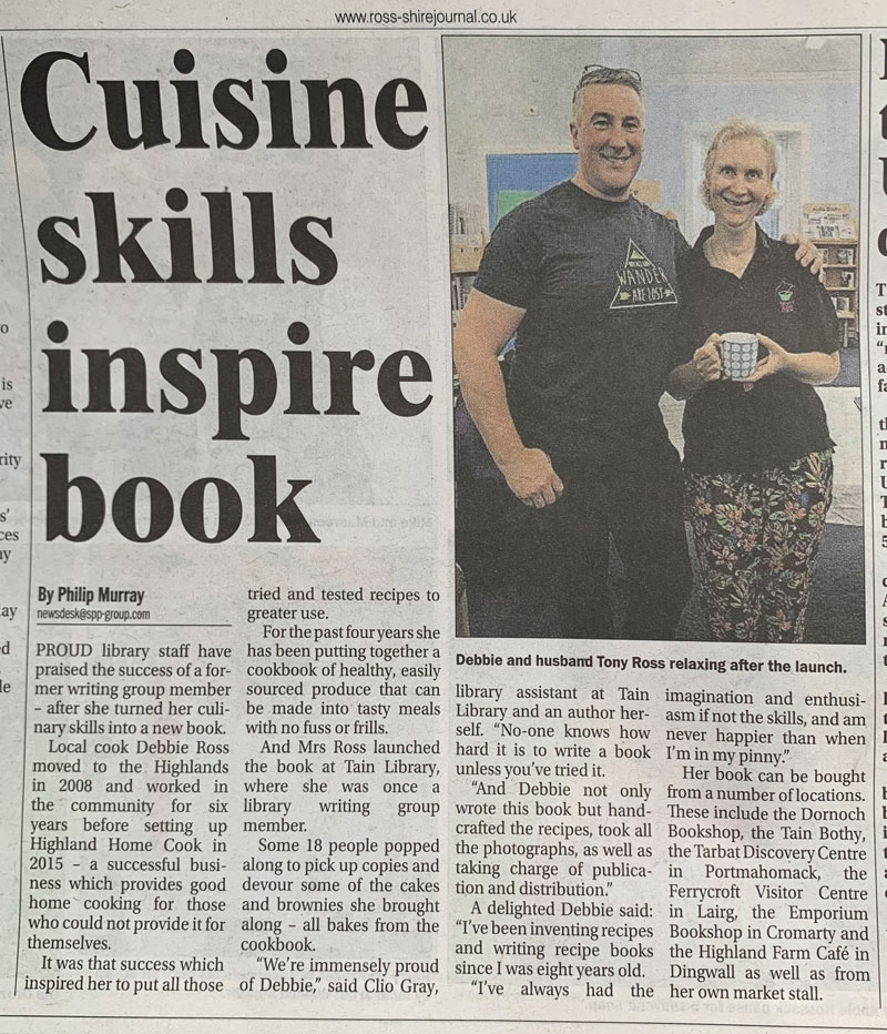 Coverage from the launch of 'Highland Home Cook - The Cookbook' at Tain Library
